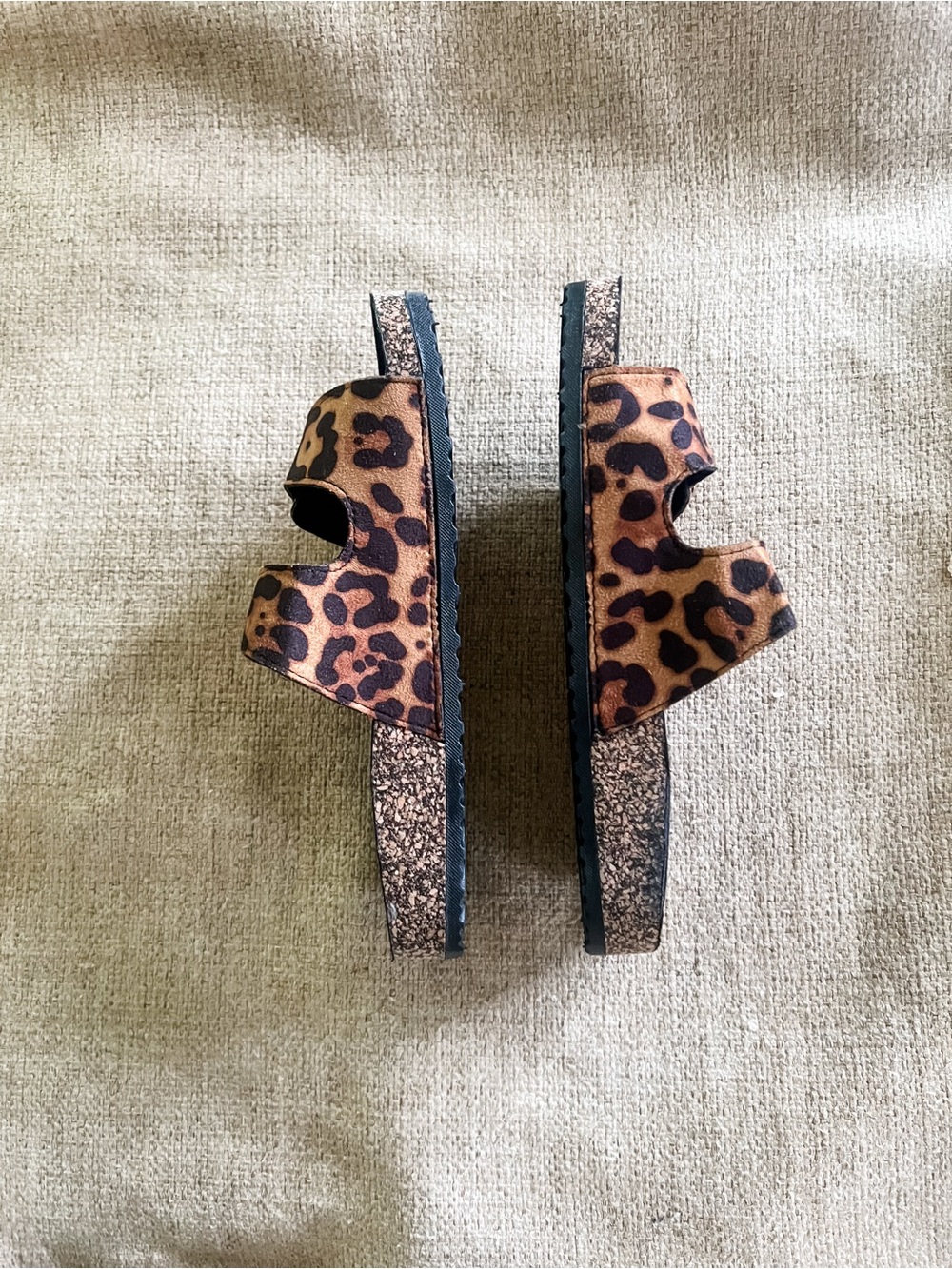 BNIB ANNA Glory-100 Leopard Faux Suede Buckle Slide Sandals 7.5 - Picture 3 of 6